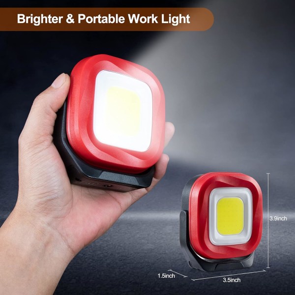 COB LED arbejdslys, 42 LED'er 1000 lumen genopladelig bærbar magnet