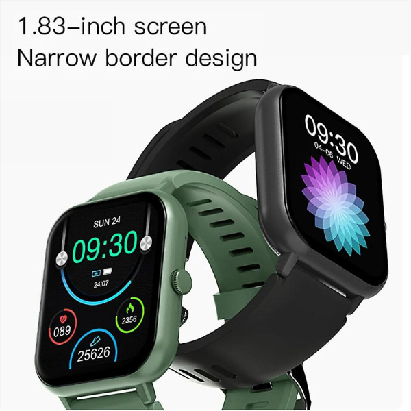 Zl54c Smart Watch Herre Dame Sport Fitness Tracker Søvnpuls Ip67 Vanntett Bluetooth Smartwatch（Green Steel）