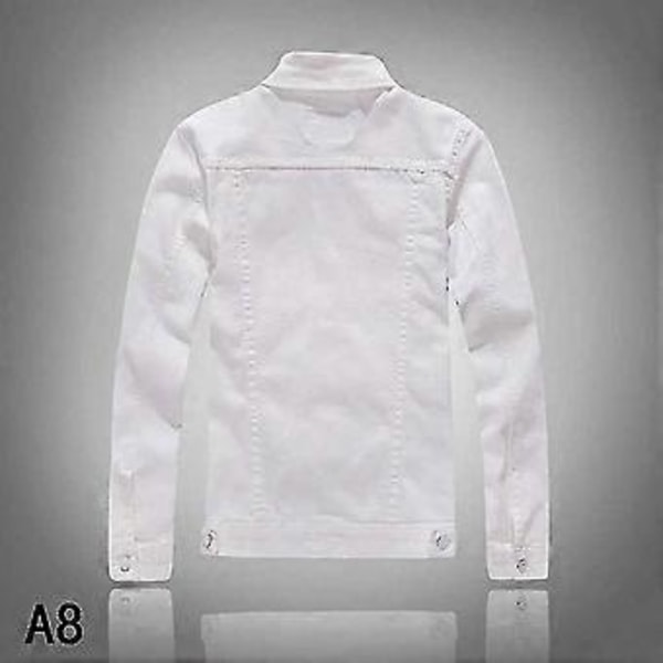 2025 Herre Denimjakke - Casual Slim Fit Bomuldsjakke for et Stilfuldt Look, Perfekt til Enhver Lejlighed black 4XL