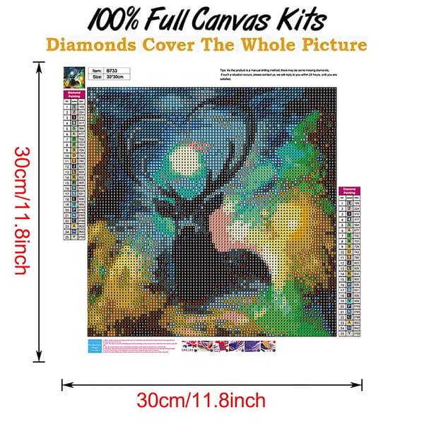 DIY Full Drill 5D Diamantmaleri Broderi Korssting Kit De