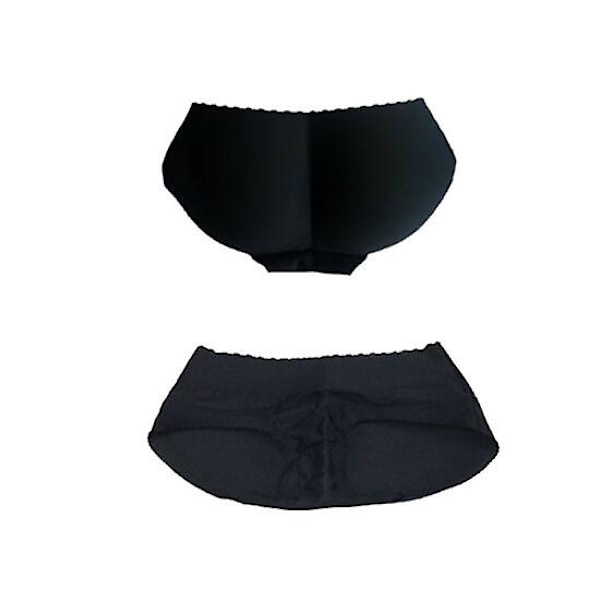 Kvinnors rumpkuddar vadderade underkläder trosor knickers rumpa lyft förstärkare byxor shapewear（XL svart）