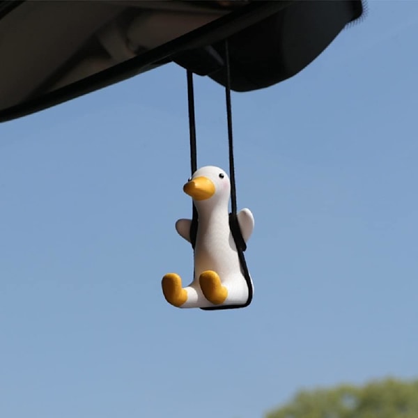 Sööt Ducky Auton Takapesin Peilille Rippautuva Keinu - Hauskoja Tarvikkeita - I