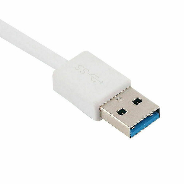 Aluminium 4-port USB 3.0 Hub 5 Gbps hastighedsadapterkabel til pc bærbar