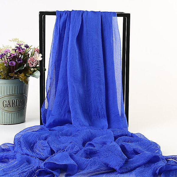 Almindelig stor sarong strand pool cover up badetøj wrap pareo slik tørklæde（70*170cm blå）