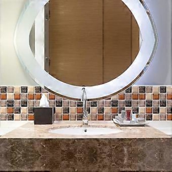 Dww-12 kpl 20x20cm (Mosaque Caf Gris) Itseliimautuvat Laattatarrat Vedenpitävä Marmori Laattatarra Seinätarra Sisustus