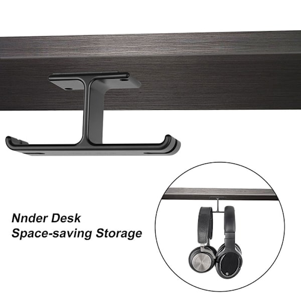 Hodetelefonholder Stativ Stick-On Hodetelefon Henger Dual Universal Metall