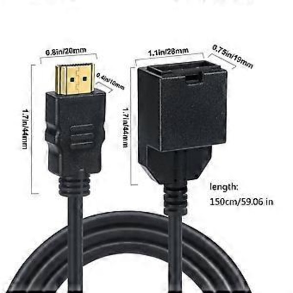 Version 1.4 Adapterkabel Aux Videokabel Stabil Plug and Play Løsning Stabil Transmission til Bilnavigation mother to mother