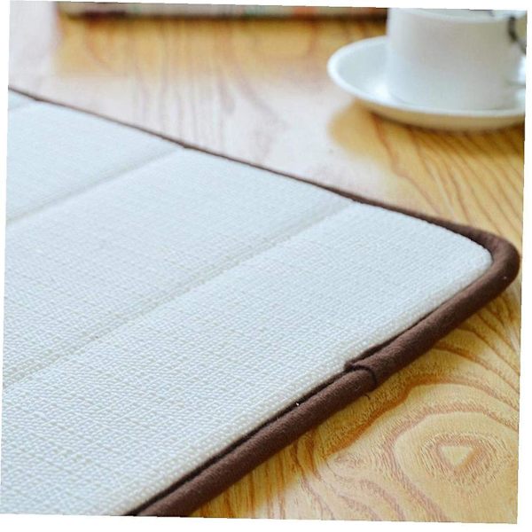 Husholdningsdørmåtte Tepper Korallfleece Badematte Teppe Memory Foam Badmatte 50*80cm lyseblå