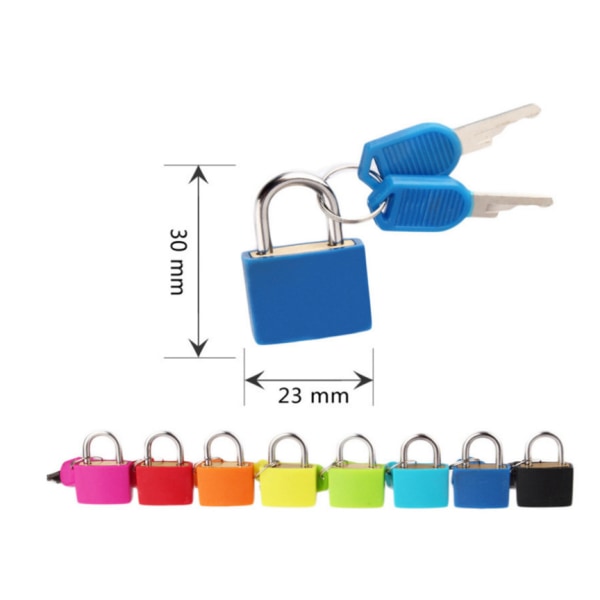 Set med 5 resväska hänglås med nycklar - Bagage Små bagagelås för resor Gym Locker Bags Semester resväskor