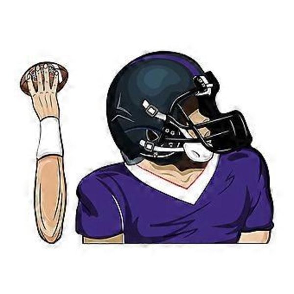 Football Quarterback Vindusvisker Klistremerker Bil Vindusvisker Klistremerker Bil Bil Klistremerker 241159Lilla Purple
