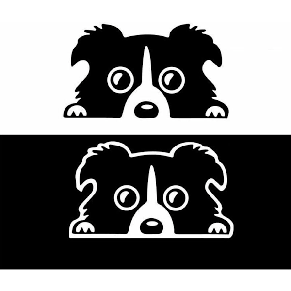 Bilsticker Ny Border Collie Hund Bilsticker Personlighet Reflekterande