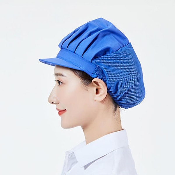 Matlagningshatt Mesh Kockhatt Halv Mesh 2st Unisex Mob Cap Industriell Verkstad Skyddande Arbets Elastisk Kökshatt（A）