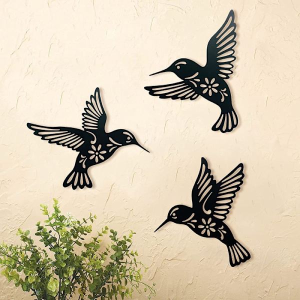 3 kappaletta puinen kolibri seinätaide 9 tuuman kolibri seinäkoriste