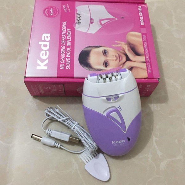 Epilator, 2 hastigheter -189A Elektrisk epilator Laddningsbar USB-kabel för