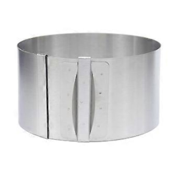 Kakeform og acetatark for baking, 20 til 40 cm justerbar kakeform i rustfritt stål, kakebaking kakedekor sett 6 cm