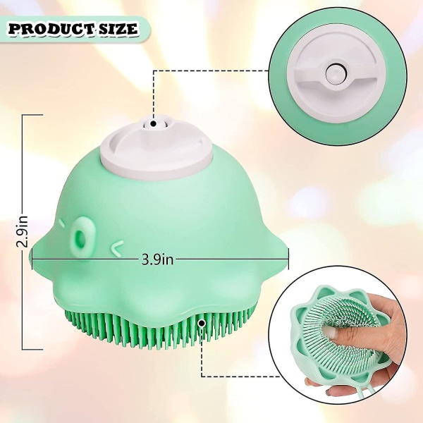 Silicone Body Scrubber, Nub Flat Face Rubber Travel Loofah Foruse In Hower Exfoliating