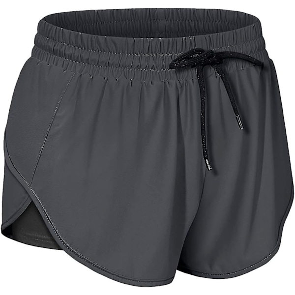 Shorts naisten urheilushortsit taskuilla ja kiristysnauhalla (S)