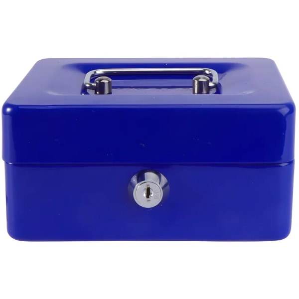 Blue Safe Lockable Safe with 2 Sheet Steel Keys Lockable Money Co