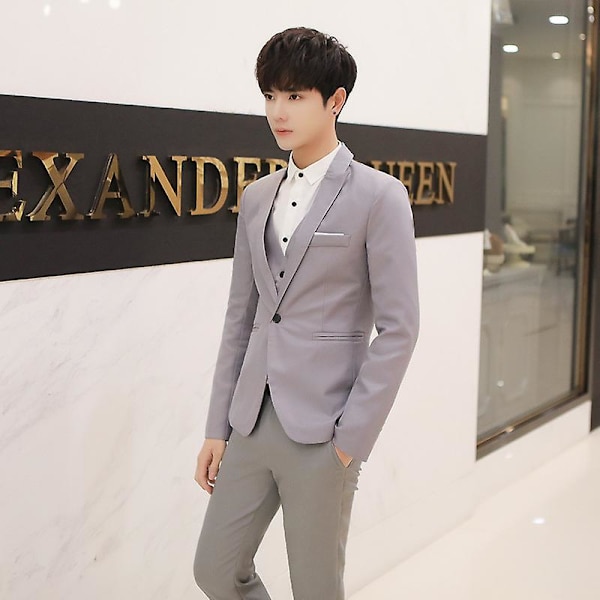 Miesten Business Formal 2-osainen Smokki Puku Blazer Takki + Housut Set（4XL）