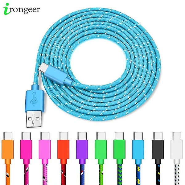 Usb Typ C-kabel Snabbladdning Usb C-kablar Typ-c Datakabel Laddare Usb C För Samsung S9 Note 9 Huawei P20 Pro Xiaomi 1m/2m/3m