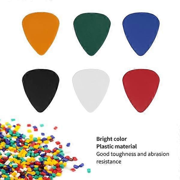 100-pack gitarrplektrum, färgade plastfingervakter, instrumenttillbehör 0,46 mm