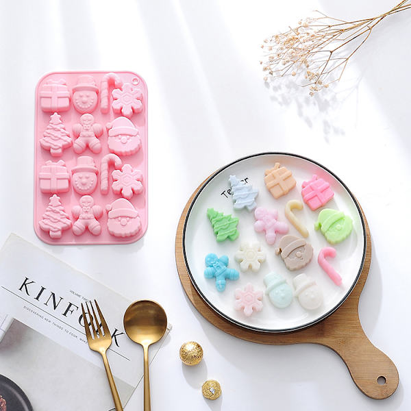 2-pack snögubbe pepparkaksgubbe käppform silikonform