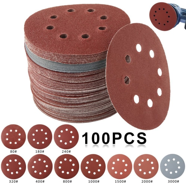 Sanding Disc 100pcs, Sanding Discs 80/180/240/320/400/800/1000/15