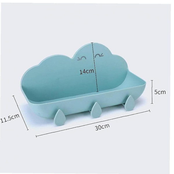 Bad Hylle Sky Hylle Lim Ikke Perforert Vegg Henger Haken Plast Oppbevaringshylle
