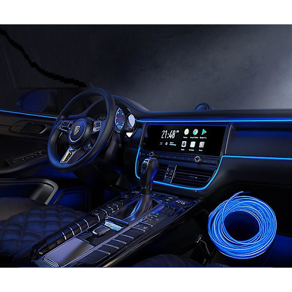 3m Bil Inredning Tillbehör Atmosfär Lampa Kallt Ljus Linje Diy Dekorativ Instrumentpanel Konsol Auto Led Ambient Ljus（Blå）