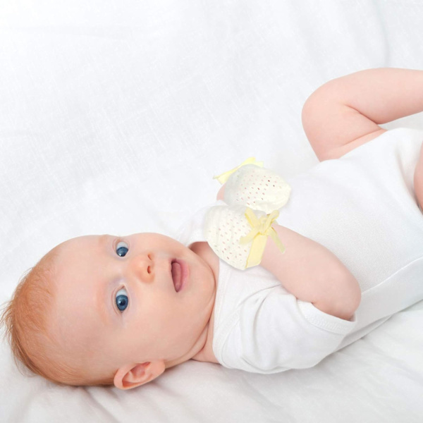6 par nyfödda bomullsvantar baby födelse anti-scratch vantar Fo
