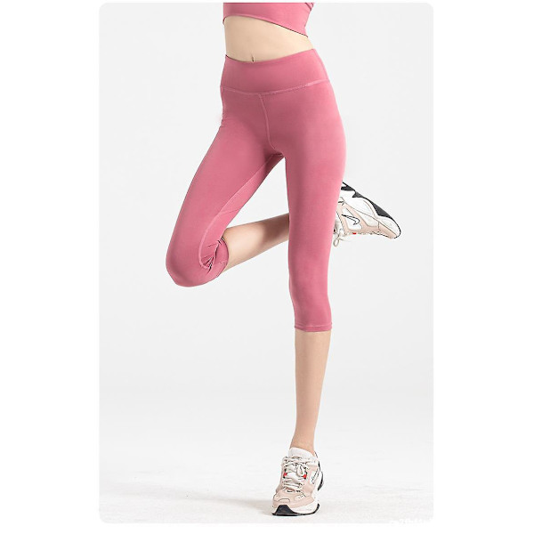 Høje taljerede leggings til kvinder - Træningsleggings - Yogabukser til kvinder (XL)