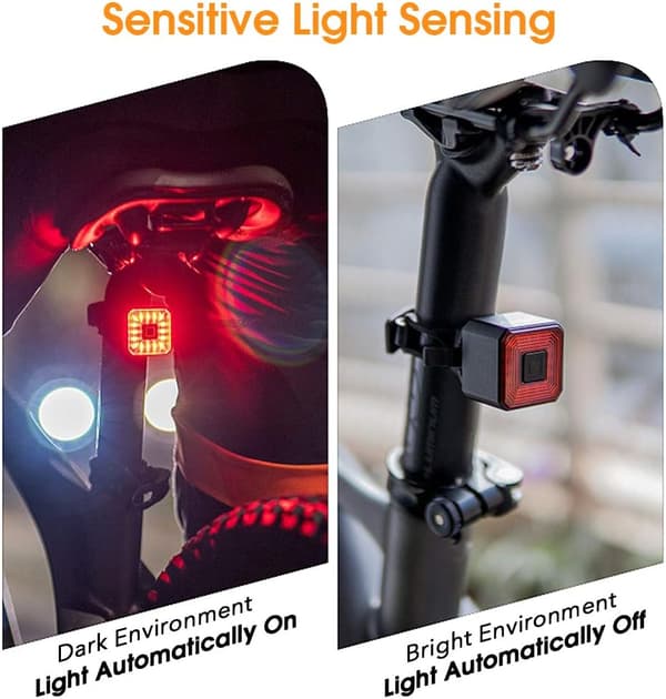 USB-laddningsbar smart cykel bakljus bromssensor super Brig