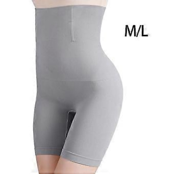 Högmidjade Body Shaper Boyshorts Midjeformande och Ryggutjämnande Shapewear för Kvinnor (Grå M L) Gray M L