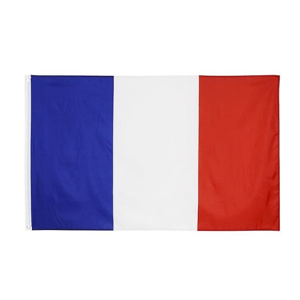 Ranskan lippu 3x5ft Polyester Ranskan lippu Ranska Maa Jalkapallo Ulkoilma Banneri Grommets