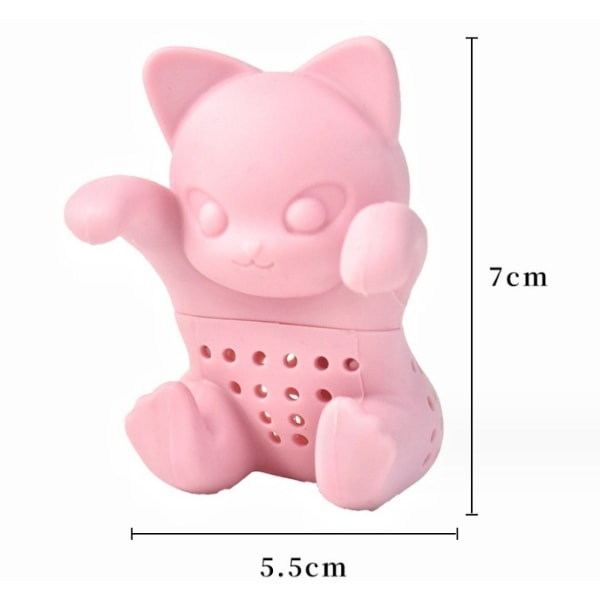 1PC Pink Cat Silicone Tea Machine Creative Cat Tea Strainer Simpl