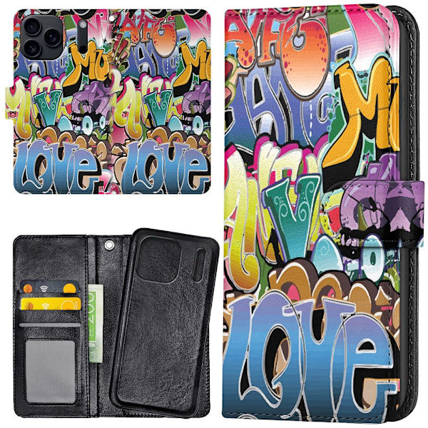 iPhone 17 Pro Max - Lommebok Deksel Graffiti