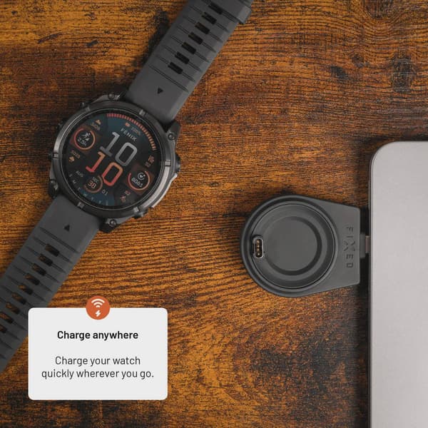 FIXED Trådlös USB-C laddare för Garmin Watch Svart
