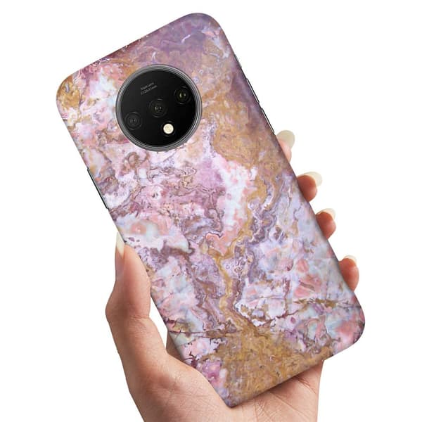 Cover / Mobilcover til OnePlus 7T - Marmor Multicolor