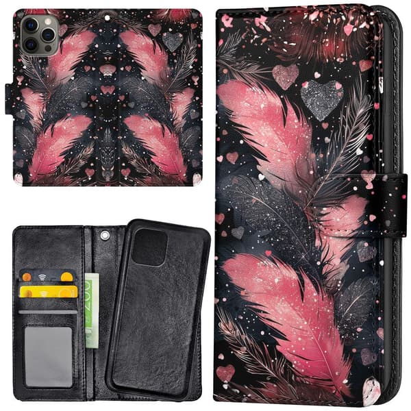 iPhone 16 Pro Max - Plånboksfodral/Skal Feathers