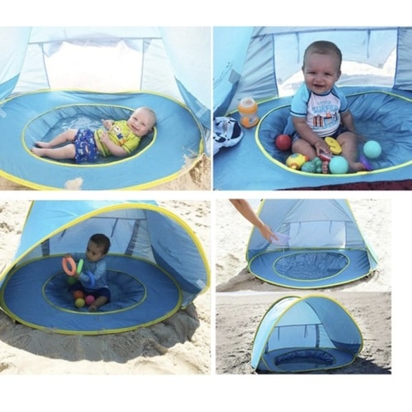 Strandtält för Barn med Pool / Pop-Up Tält - Vindskydd