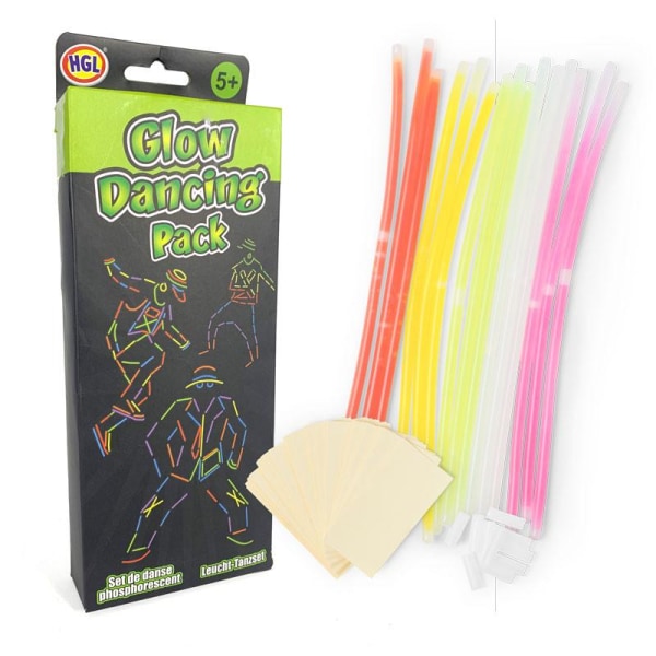 Självlysande Streckgubbe Kit - Glow in the Dark Multicolor