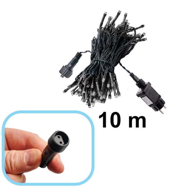 Julgransbelysning LED - 10m Kallvit