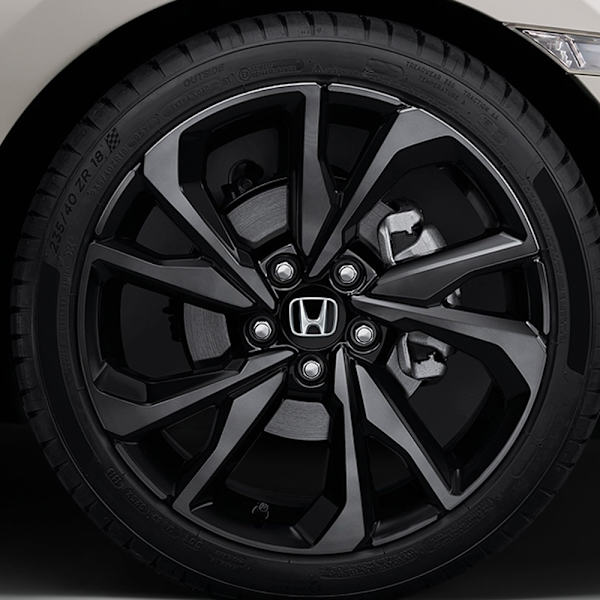 4-Pack - Honda Centrumkåpor / Hjulnav Emblem - Bil 69mm - Svart