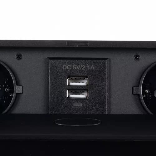 Indbygget Stikdåse med USB / Bordstik - Dobbel 2-Pack