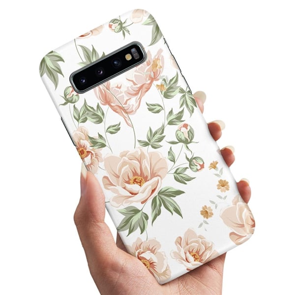 Samsung Galaxy S10 - Skal/Mobilskal Blommönster