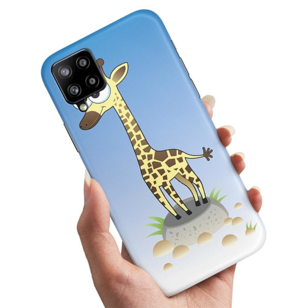 Samsung Galaxy A12 - Cover/Mobilcover Tegnet Giraf