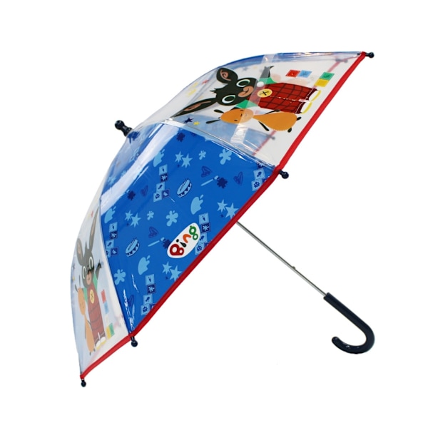 Bing blå transparent barnparaply Ø72 cm