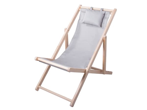 Trädäckstolar strandstolar hopfällbara trädgårdsdynor strandstol Grey