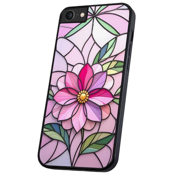 iPhone 16e/17e - Skal/Mobilskal Glass Flower