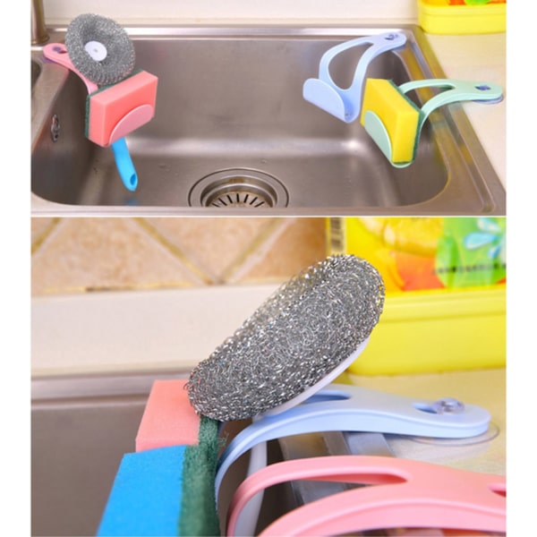 2-Pack - Diskbänk / Diskho Hållare med Sugkoppar - Städprodukter Multicolor
